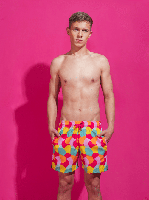 vibrant colors swim trunk