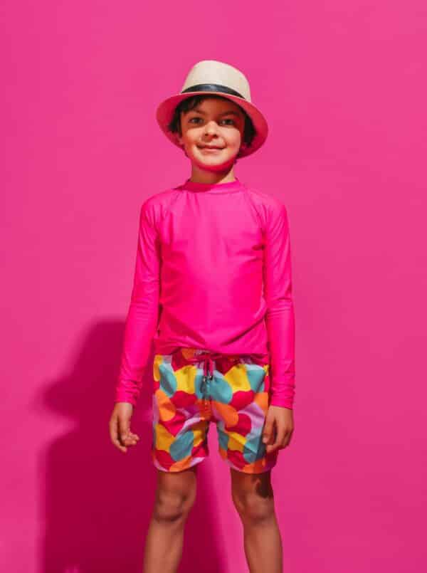 vibrant colors swim trunk boy